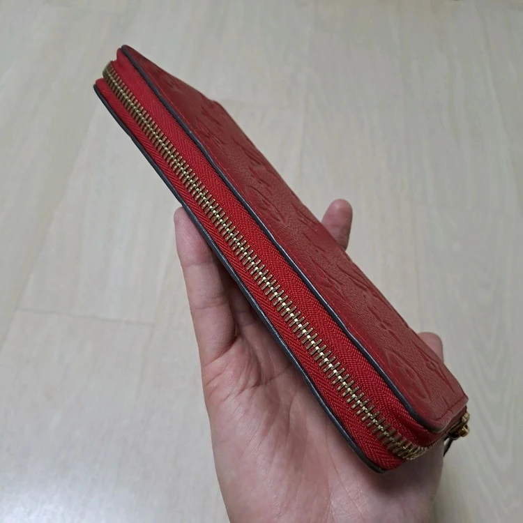 [100%/정품] 루이비통 앙프렝뜨 클레망스 장지갑 레드 단품, 루이비통지갑,루이비통장지갑 이미지
