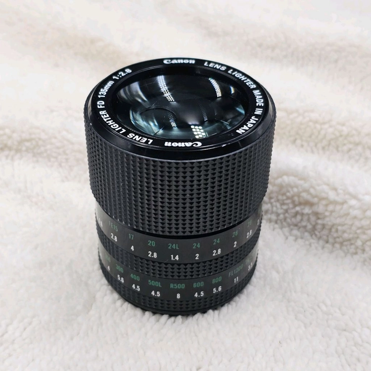 캐논 FD 135mm 렌즈형 가스 라이터 루페 겸용 필름카메라 필카 이미지