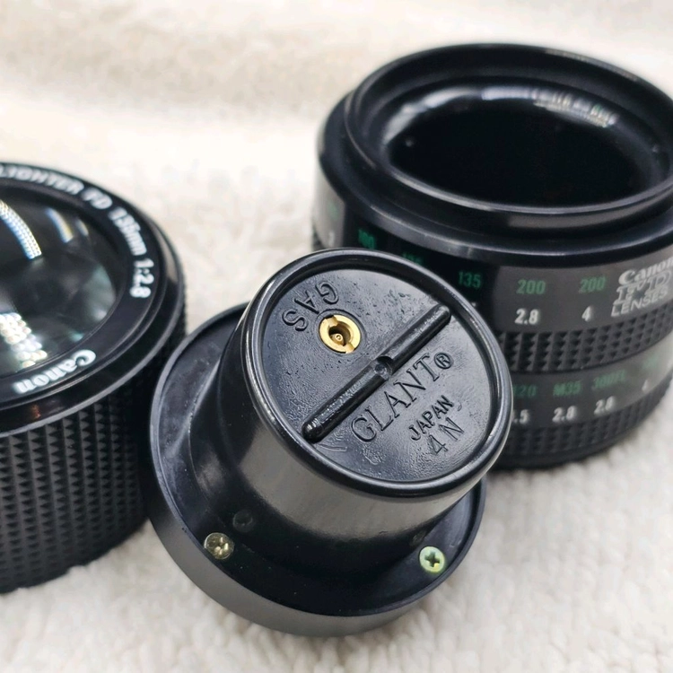 캐논 FD 135mm 렌즈형 가스 라이터 루페 겸용 필름카메라 필카 이미지