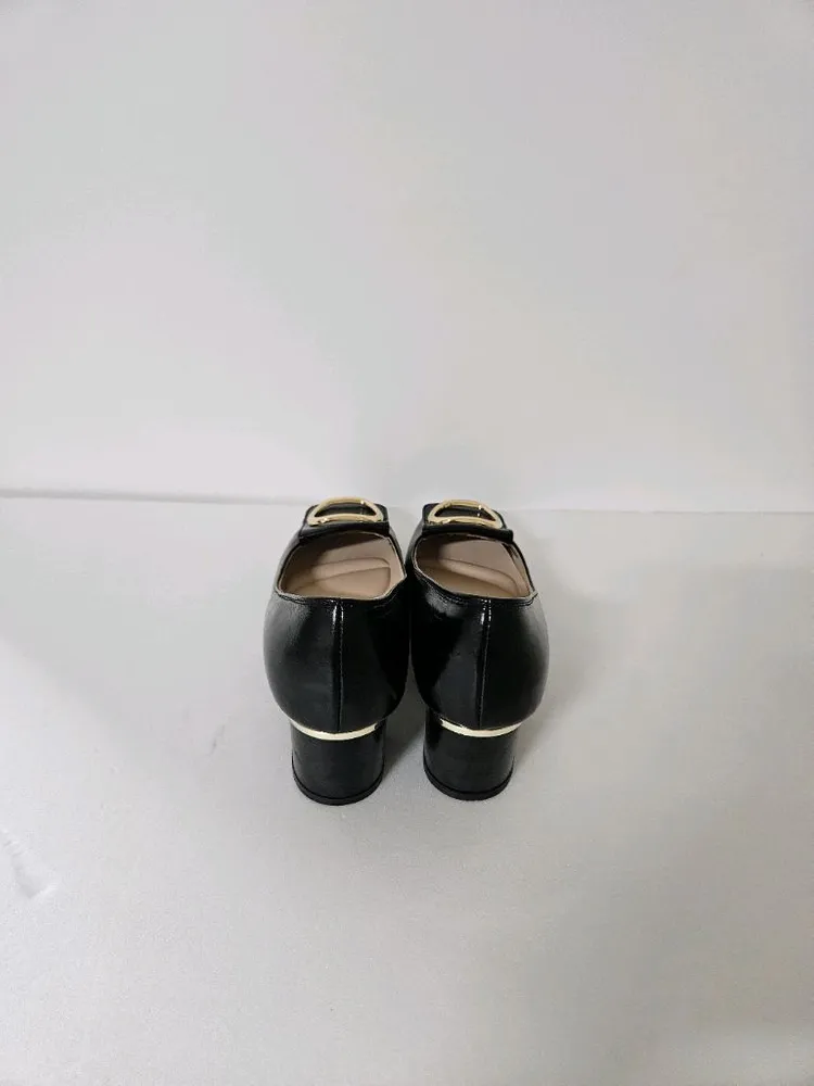 240)닥스여성 구두 스퀘어 원포인트 펌프스 5cm 이미지