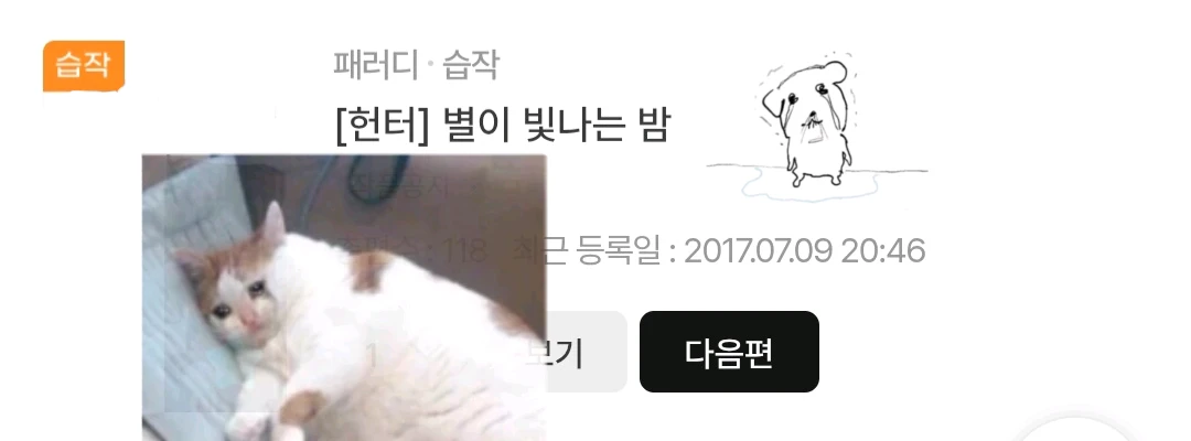 (구함) 조아라 헌터X헌터 별이 빛나는 밤 패러디 단행본 소장본 구합니다 이미지