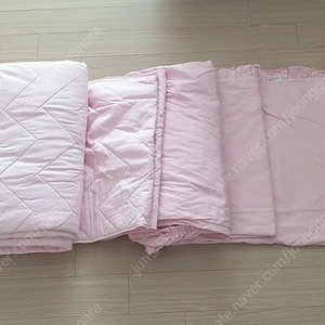 아망떼 핑크 침구세트 매트커버 패드세트 Q퀀 침대커버 #거의새거# 이미지