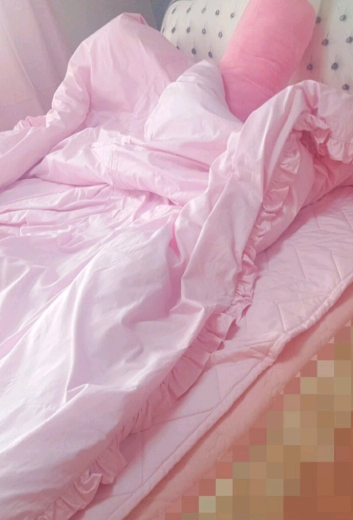 아망떼 핑크 침구세트 매트커버 패드세트 Q퀀 침대커버 #거의새거# 이미지