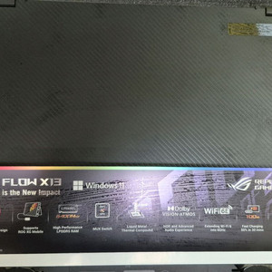 ASUS ROG Flow X13 RTX3050Ti 노트북팝니다 이미지