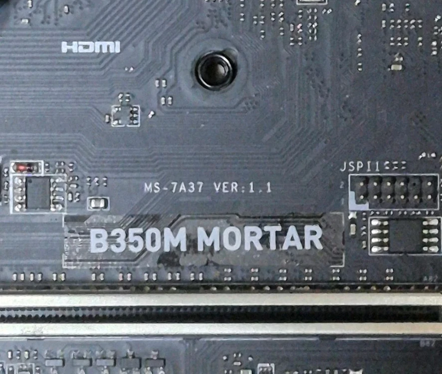 MSI B350M MORTAR 메인보드 + 라이젠 5 1600 CPU 이미지