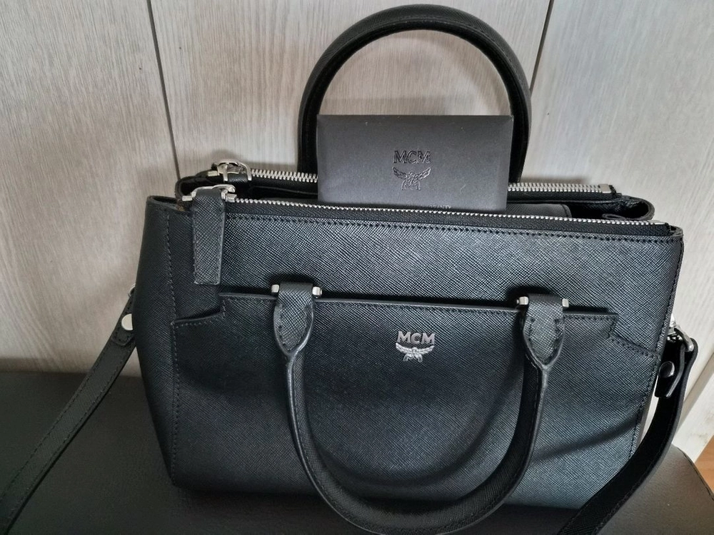 MCM 정품 사피아노 토트백 블랙 판매 이미지