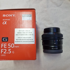 소니 50mm 2.5G 50G sel50f25g 이미지