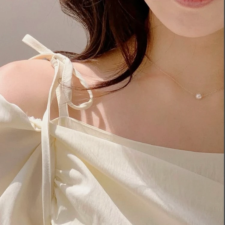 로제도르 14k 아코야진주 목걸이 이미지