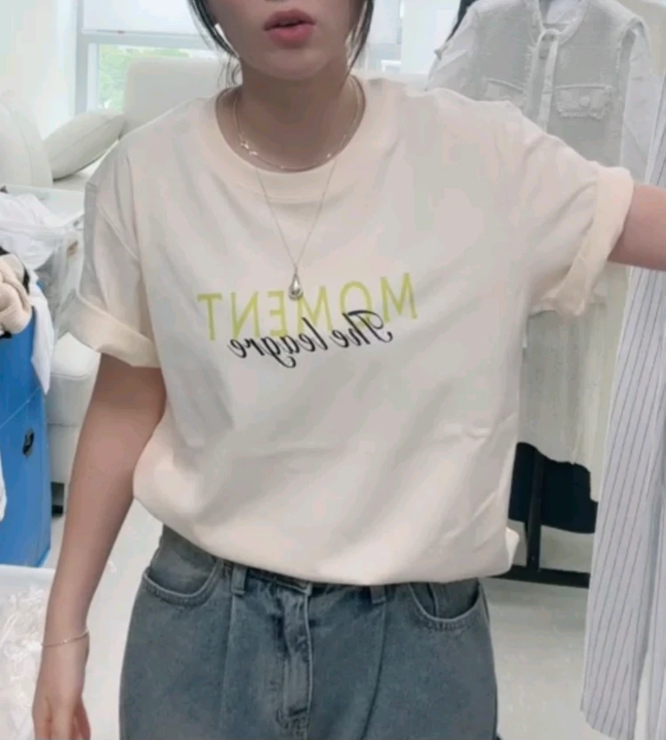 가격더내림 새상품 국내생산 고퀄티셔츠 여성반팔추천 워싱반팔 핏예쁜반팔티 사이즈F 55 66 77 이미지