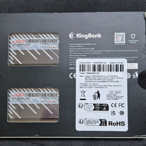 미개봉) 킹뱅크 DDR5 RGB 32GB 6800MHz CL34 하이닉스 A다이 램 새제품 이미지