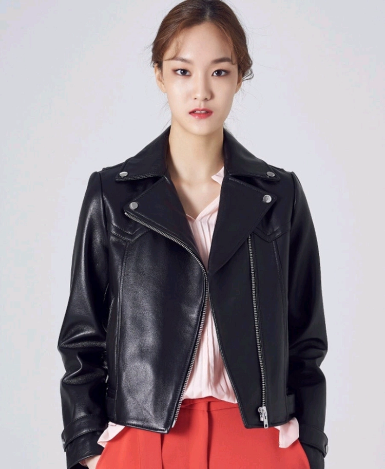 에잇세컨즈 리얼 양가죽 라이더 자켓 여성용 이미지