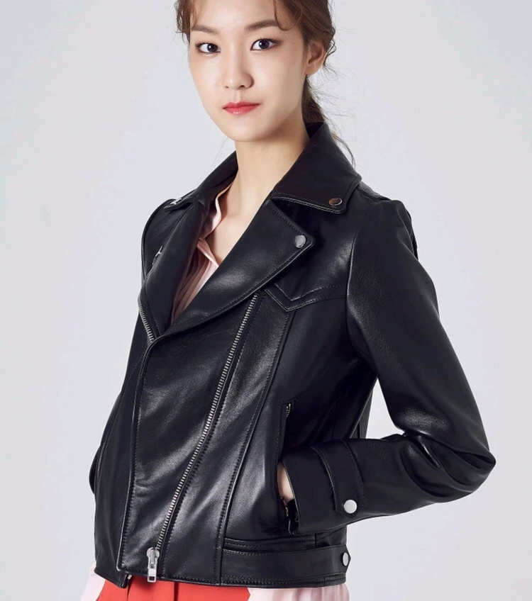에잇세컨즈 리얼 양가죽 라이더 자켓 여성용 이미지