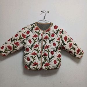 (인기굿)리미떼두두 키즈 양면 여아 플라워 퀼팅 자켓 경량패딩점퍼 아동복 사이즈 100 이미지