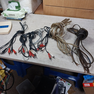 빈티지 RCA 인터커넥트, 16AWG 스피커 케이블 일괄 이미지