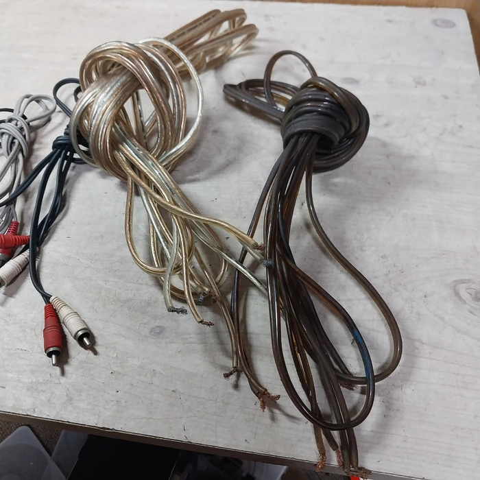 빈티지 RCA 인터커넥트, 16AWG 스피커 케이블 일괄 이미지