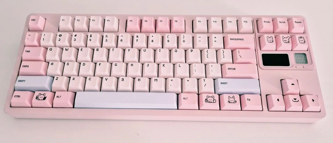 QwertyKeys QK80 MK2 기계식 커스텀 키보드 - 핑크 / 완제품 이미지