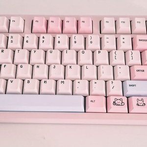 QwertyKeys QK80 MK2 기계식 커스텀 키보드 - 핑크 / 완제품 이미지