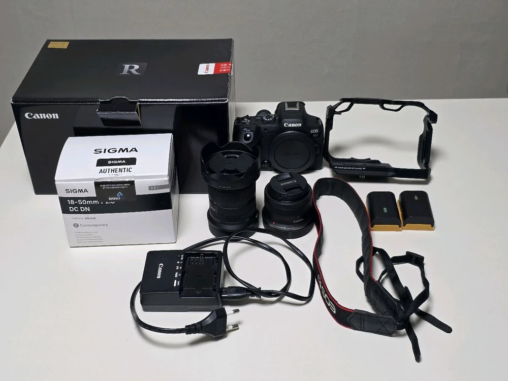 캐논 r7 1845번들킷, 시그마 18-50 f2.8 캐논마운트 팝니다 이미지