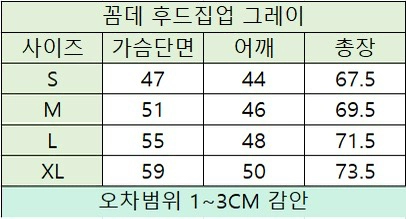 새상품)꼼데가르송 후드집업 남녀공용제품 이미지