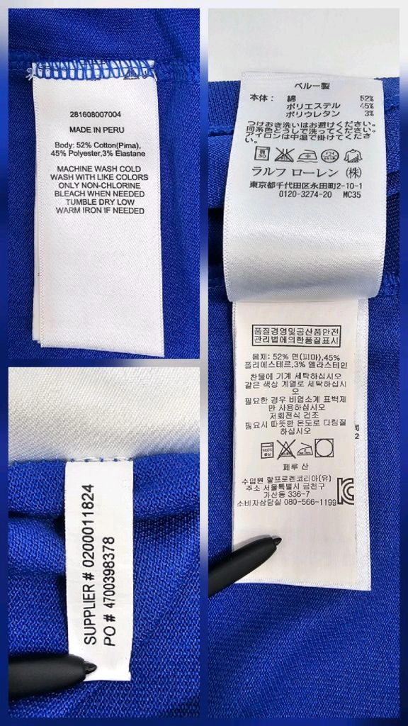POLO 폴로 랄프로렌 골프 화이트 빅포니 반팔 티셔츠 / 여 M 블루 이미지
