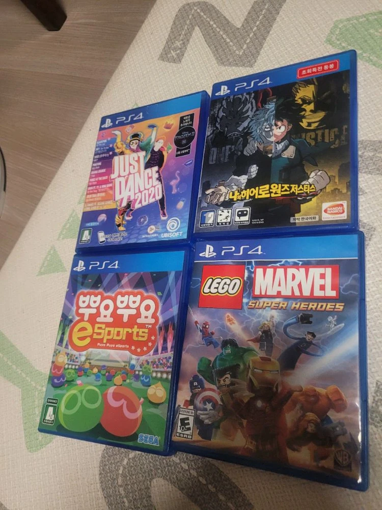 ps4 플스4 건전한 게임4개 45000원에 가져가세여.유명한게임 들이라 더이상은... 사가세요.. 이미지
