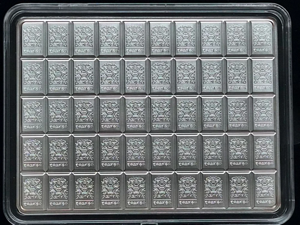 [한국조폐공사] 초콜릿 실버바 100g (실버 / 브라운) Ag9999 순은 이미지
