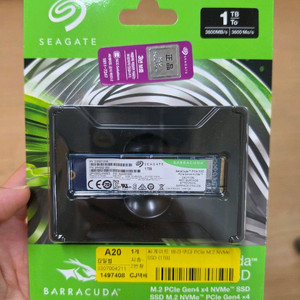 Seagate 바라쿠다 SSD 1TB PCle 4.0 M.2 NVMe 2280 이미지