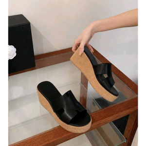 MIJILI웨지슬리퍼 블랙 240 이미지