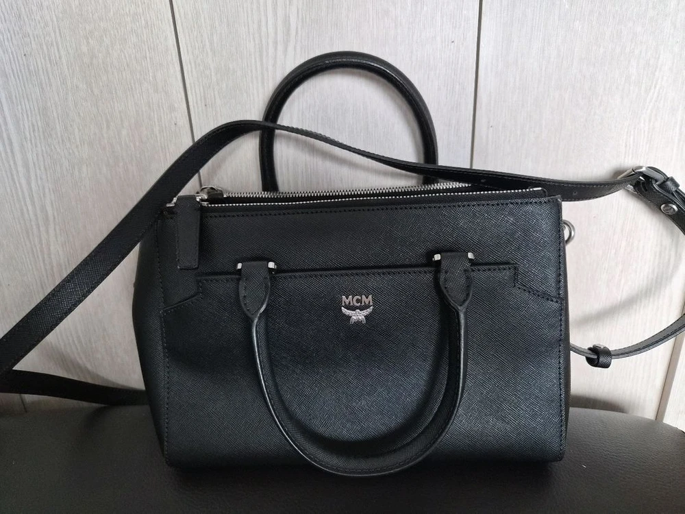 MCM 정품 사피아노 토트백 블랙 판매 이미지