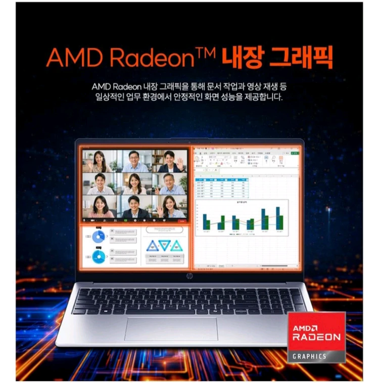 미개봉 HP 255R G10 15.6, 라이젠5, 15-BY9U2AT 16g 512g 노트북 이미지