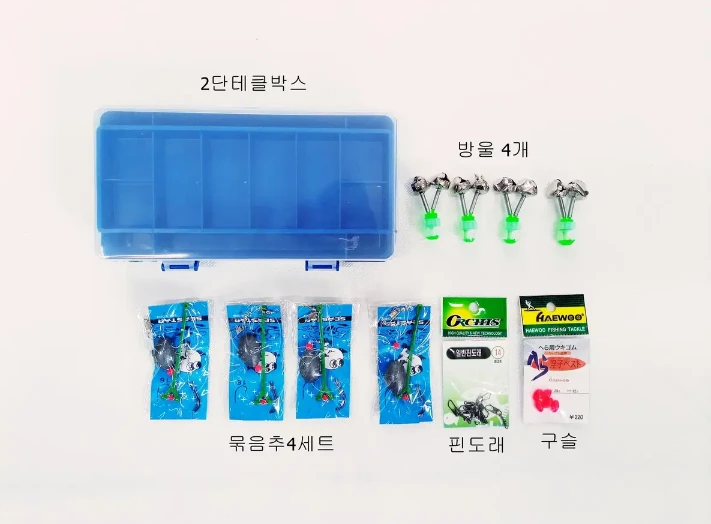 2.7m원투대2대, 4000릴2대와릴줄, 받침대, 낚시대가방과소품세트 이미지
