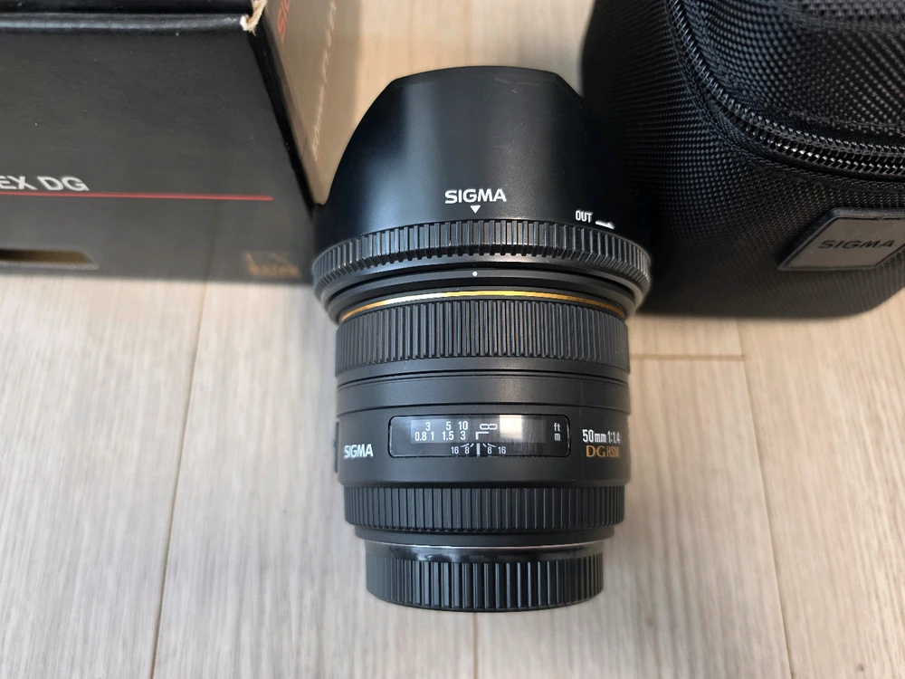 시그마 50mm f1.4 ex dg 오식이 소니dslr용 렌즈 판매합니다 이미지