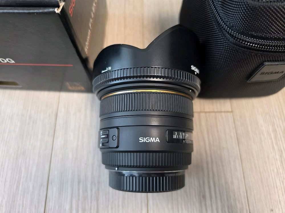 시그마 50mm f1.4 ex dg 오식이 소니dslr용 렌즈 판매합니다 이미지