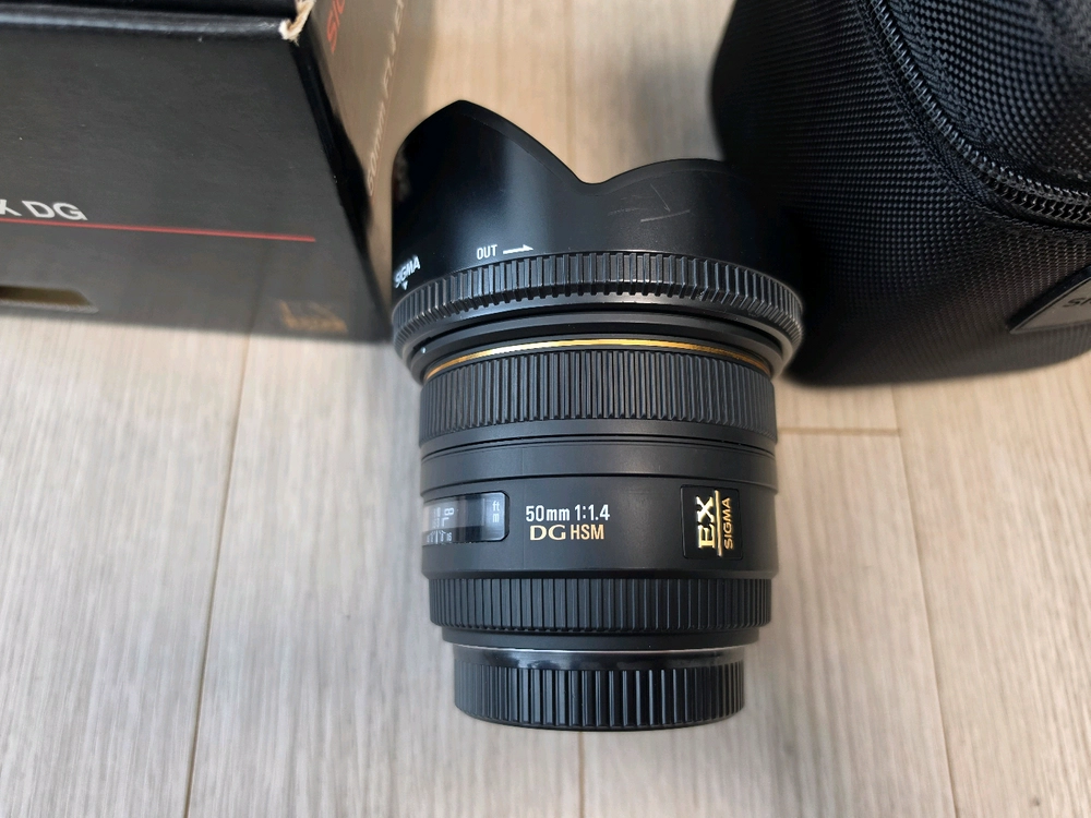 시그마 50mm f1.4 ex dg 오식이 소니dslr용 렌즈 판매합니다 이미지