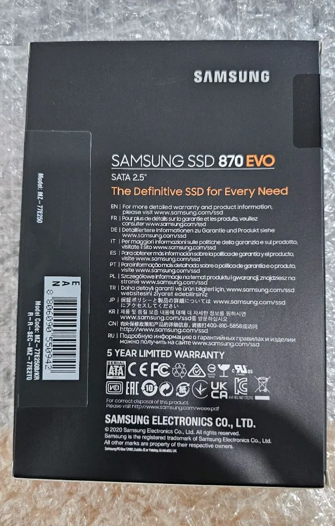 삼성 870 EVO 250GB SSD(새상품) 이미지