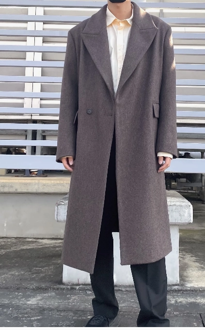 남자 멜란브라운 롱코트 100 이미지