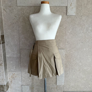 자라 카고 플리츠 스커트 베이지 XS 이미지