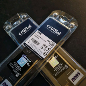 대원CTS 정품/crucial ddr5 32gb X 2 cl46 5600mhz 미사용 데스크탑 램 팝니다 이미지