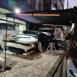 메세타 반자동 및 유일,코토어닝,트랩오버랜드 180도 경량 270도 어닝,렉스턴스포츠 및 pv5 저상루프랙 가로바, 이미지