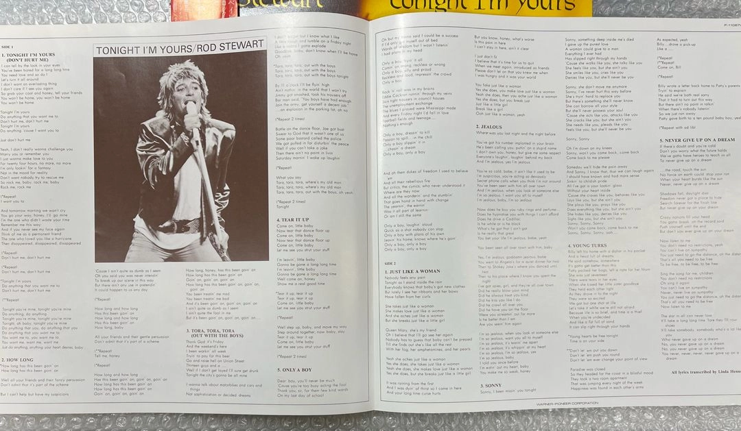Rod Stewart / Tonight I am Yours 엘피 이미지