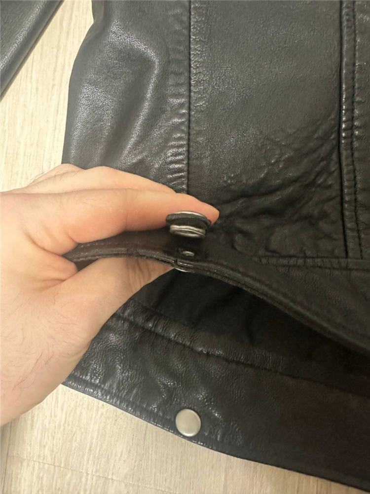 올세인츠 밀로 양가죽 더블 라이더 M사이즈 이미지