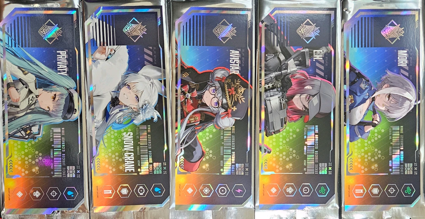 니케 ar 카드 vol5 + 고급 모집 티켓 vol6 전종 세트 이미지