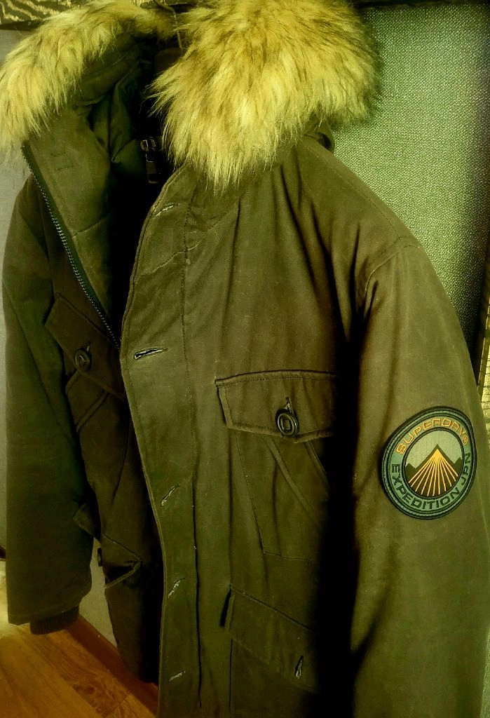 [미착용 새상품] SUPERDRY 에베레스트 에디션 왁스 밀리터리자켓 이미지