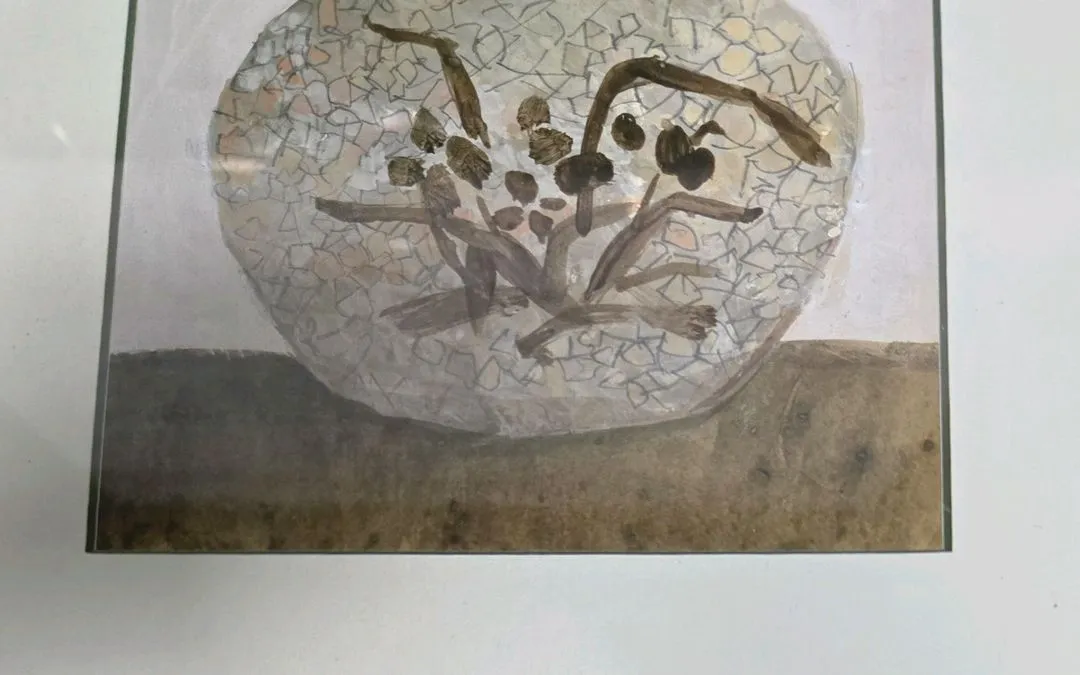 *도자기 달항아리 인테리어 유화 그림 액자 (실물원화) 이미지