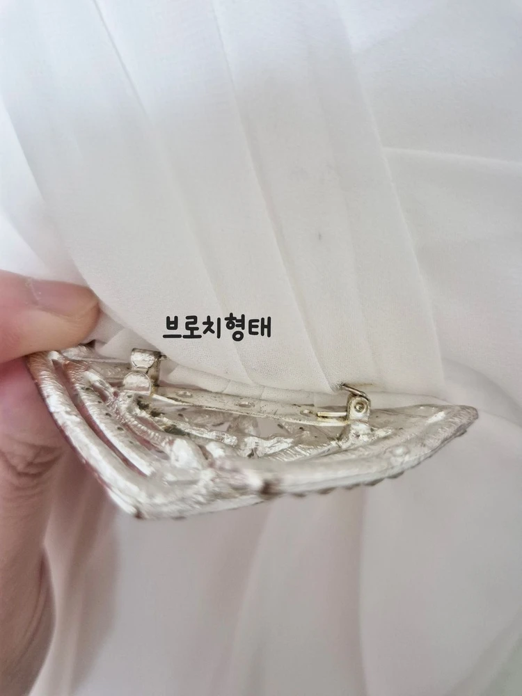 이탈리아 수입 드레스 Fiorinda 크리스탈 스트랩 쉬폰 드레스 (셀프웨딩 야외스냅 연주회 무대복) 이미지
