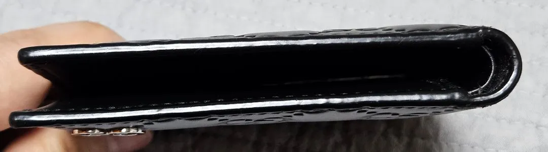 구찌 시그니처 GG 시마 레더 메탈 로고 남자 반지갑 팝니다. 이미지