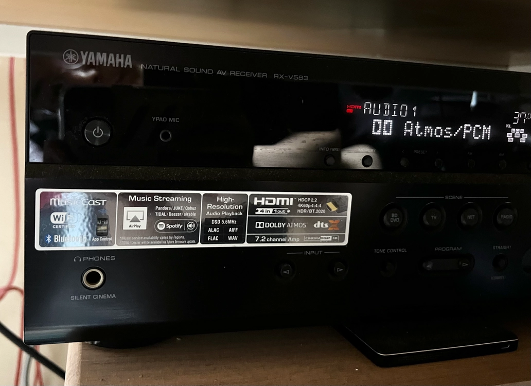 야마하 RX-V583 / 7.1ch / 돌비 애트모스 & DTS: X/블루투스/와이파이/네트워크 오디오 이미지