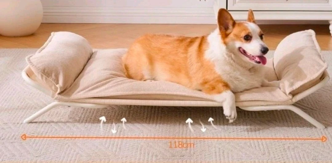 강아지 쿠션 침대 이미지