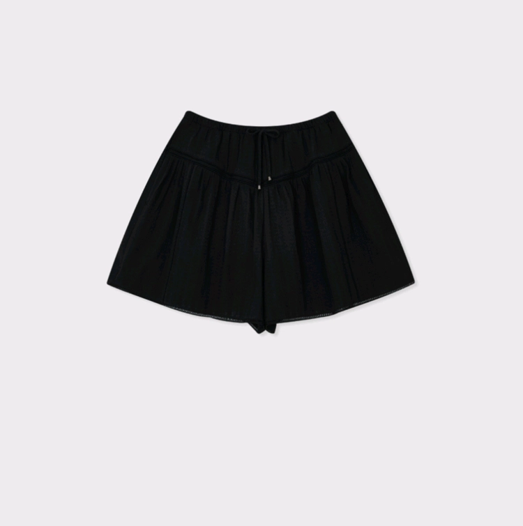 공드린 베카 레이스 코튼 숏팬츠 블랙 이미지