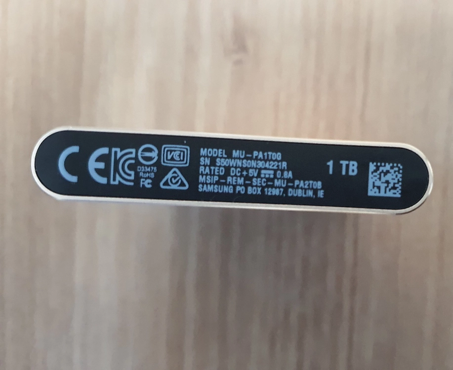 삼성정품 외장형 포터블 SSD T5 1테라 이미지